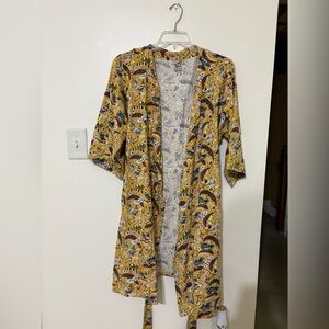VERA BRADLEY ROOSTER PRINT ROBE (WITH BELT)- L/XL